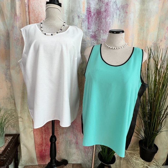 VTG๐Two Plus Size Viscose Blend Tank Tops - Picture 3 of 13